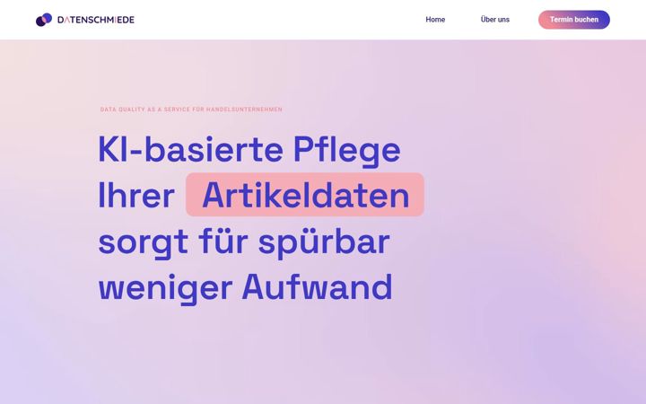 Screenshot ta' datenschmiede.ai