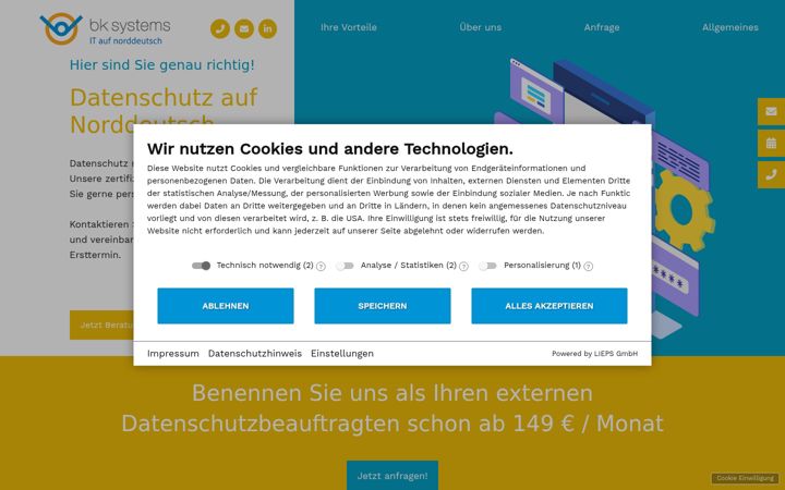 Screenshot of datenschutz-auf-norddeutsch.de