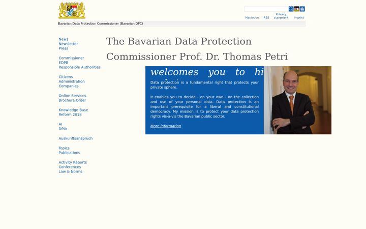 Screenshot of datenschutz-bayern.de