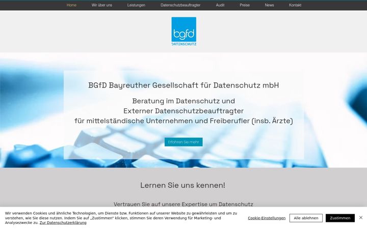 Screenshot of datenschutz-bayreuth.de