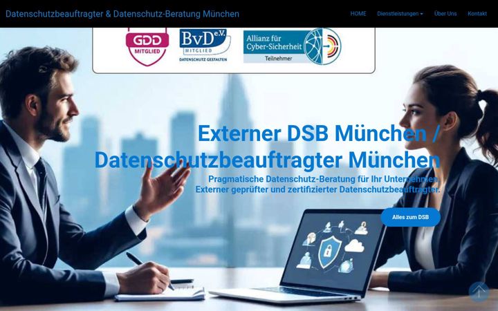 Screenshot of datenschutz-beauftragter-muenchen.de