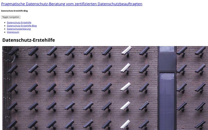 Screenshot of datenschutz-erstehilfe.de