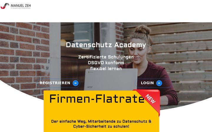 Screenshot of datenschutz-training.com