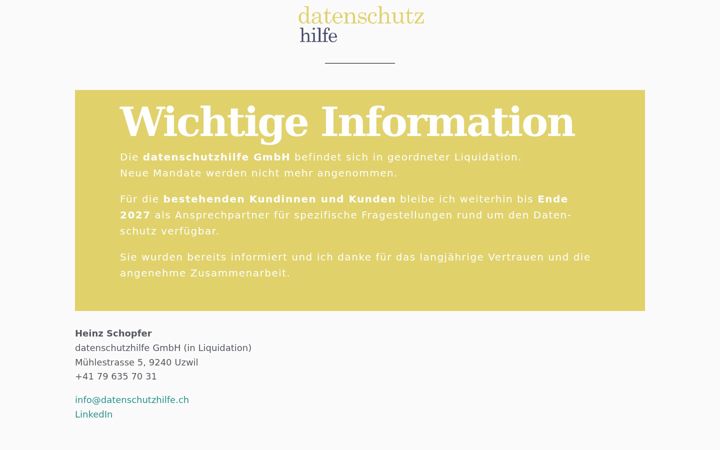 Screenshot of datenschutzhilfe.ch