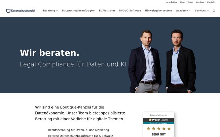 Screenshot of datenschutzkanzlei.de