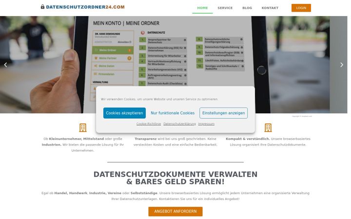 Screenshot of datenschutzordner24.com