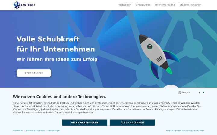 Screenshot of datero.de