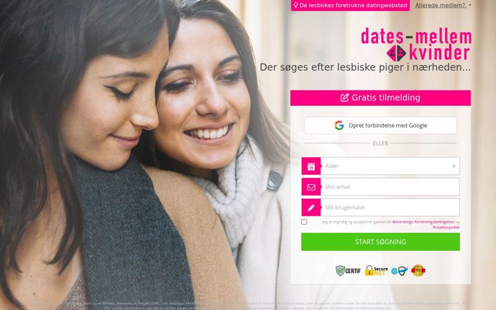 Screenshot of dates-mellem-kvinder.com