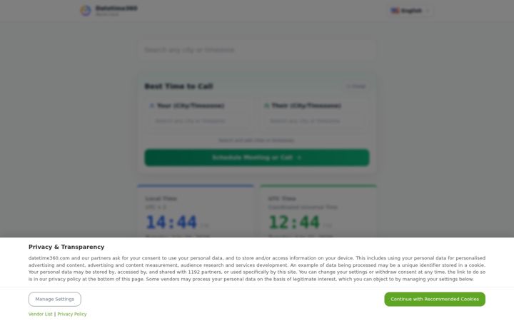 Screenshot of datetime360.com