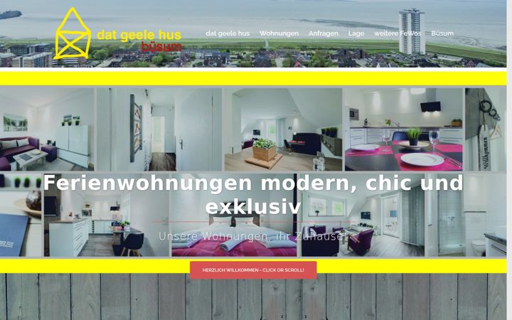 Screenshot of datgeelehus-buesum.de