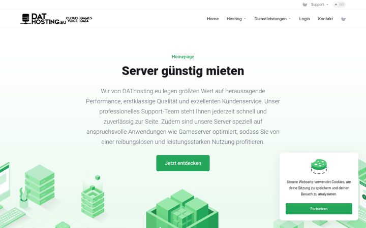 Screenshot of dathosting.eu