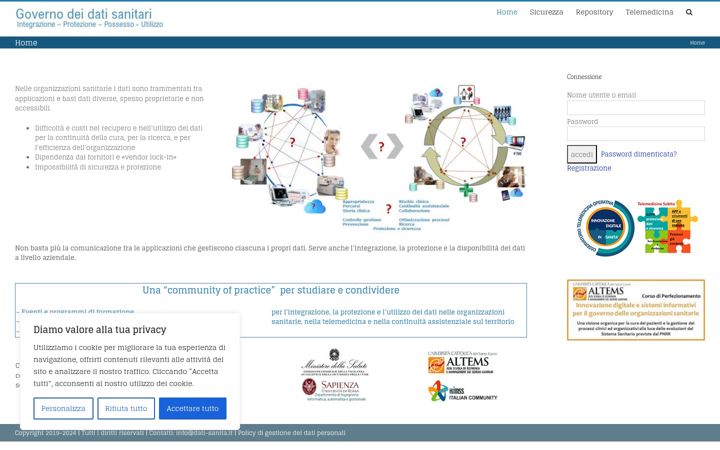 Screenshot of dati-sanita.it