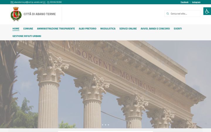 Screenshot of daticomuneabanoterme.it