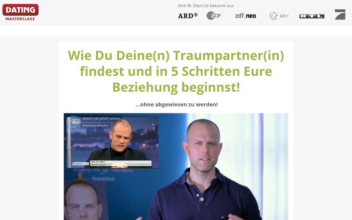 Screenshot of dating-masterclass.de