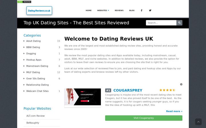 Screenshot of dating-reviews.co.uk