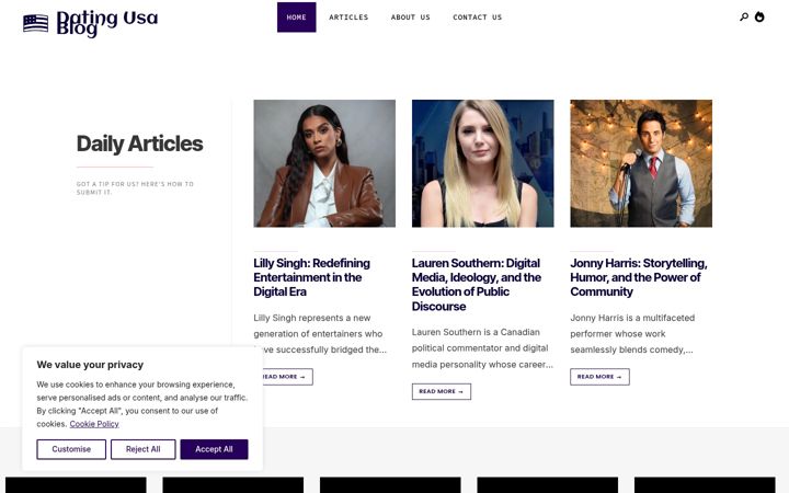 Screenshot of dating-usa-blog.com