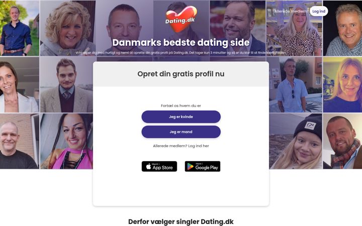 Screenshot of dating.dk
