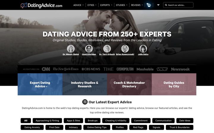 Screenshot of datingadvice.com