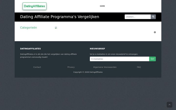 Screenshot van datingaffiliates.nl