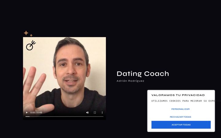 Screenshot ta' datingcoach.es