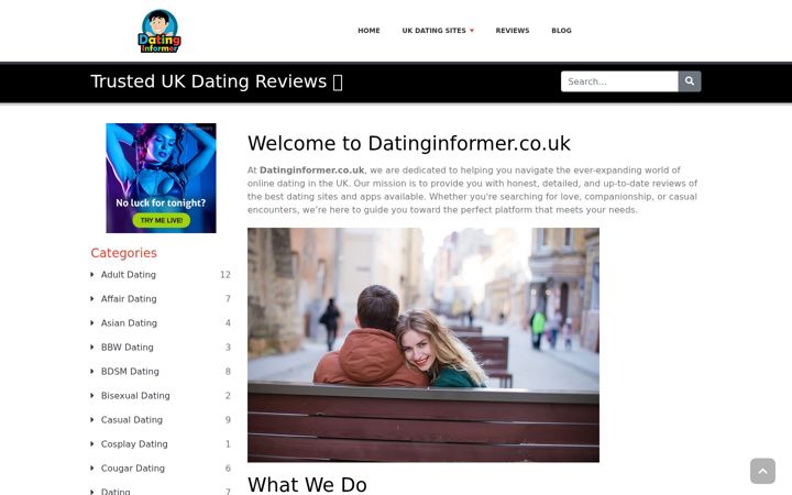 Screenshot of datinginformer.co.uk