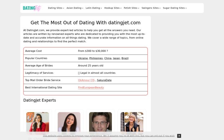 Screenshot of datingjet.com