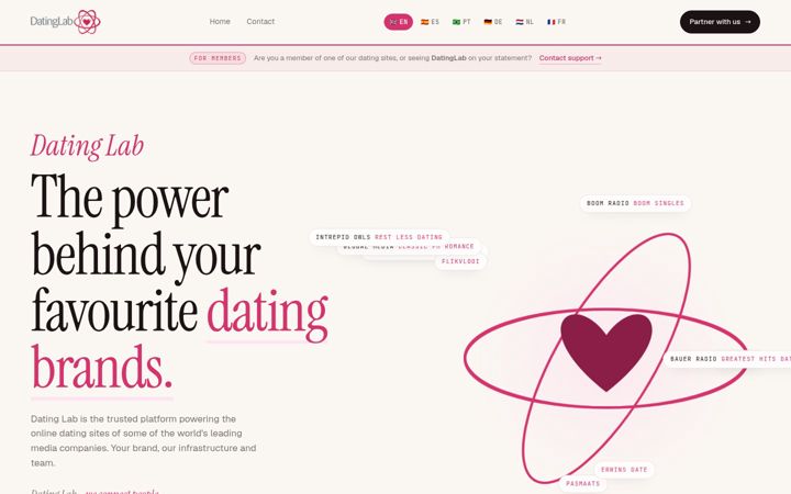 Snimka zaslona za datinglab.net