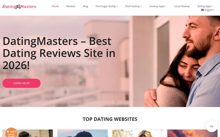 Screenshot of datingmasters.net