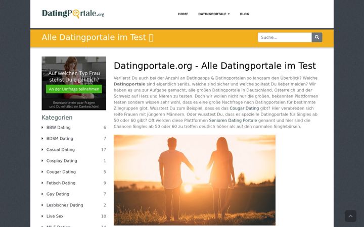 Screenshot of datingportale.org