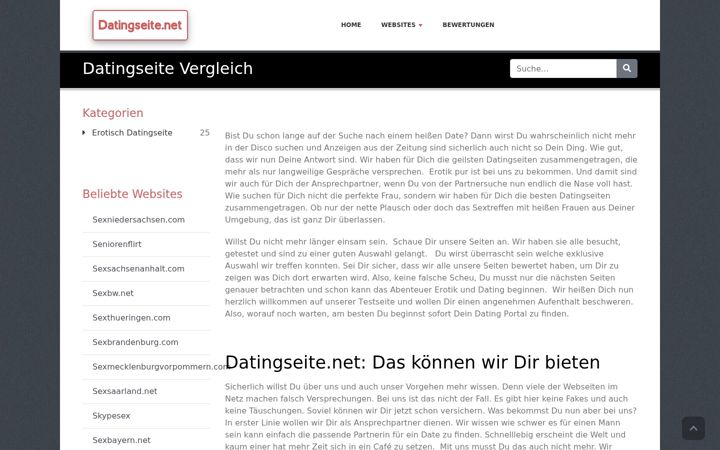 Captura de pantalla de datingseite.net