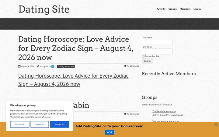 Capture d'écran de datingsite.co