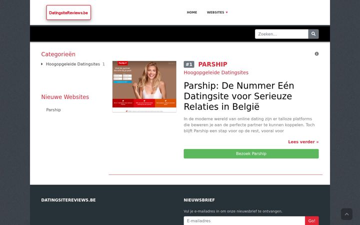 Screenshot of datingsitereviews.be