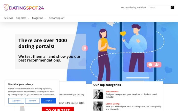 Screenshot of datingspot24.co.uk