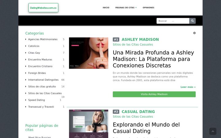 Capture d'écran de datingwebsites.com.co