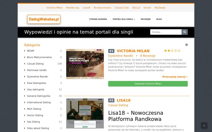 Screenshot of datingwebsites.pl