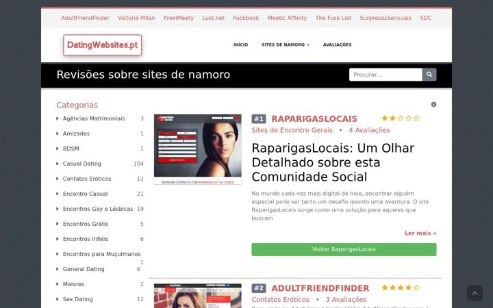 Screenshot of datingwebsites.pt