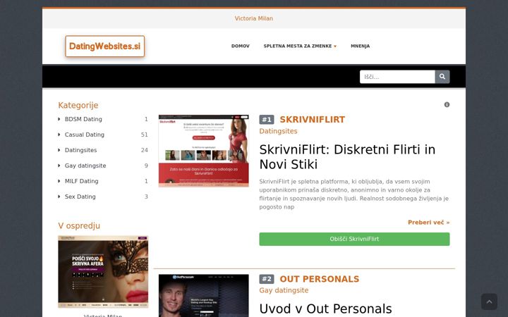 Screenshot von datingwebsites.si