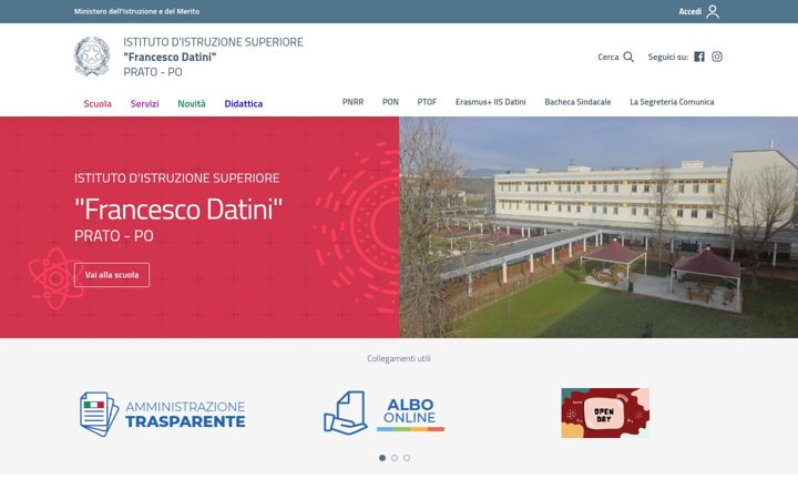 Screenshot von datiniprato.edu.it