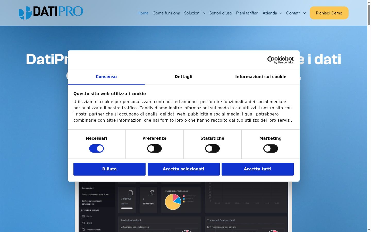 Snímka obrazovky banera súhlasu zobrazeného pred akoukoľvek interakciou