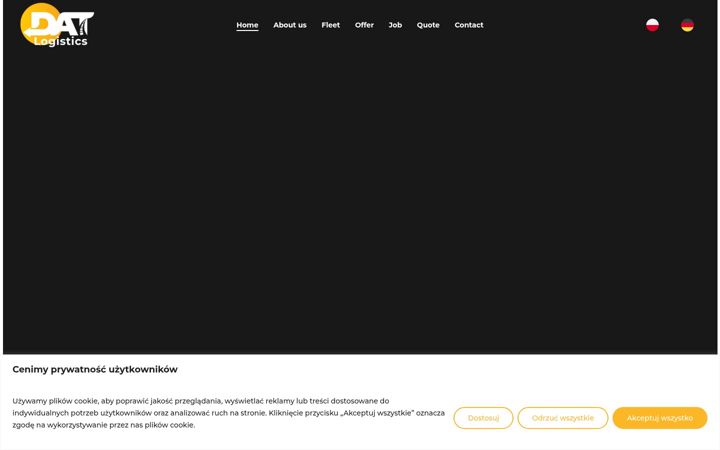 Screenshot of datlogistics.eu