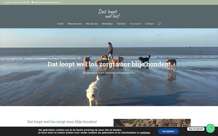 Screenshot van datlooptwellos.nl