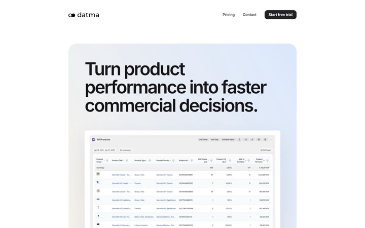 Екранна снимка на datma.io