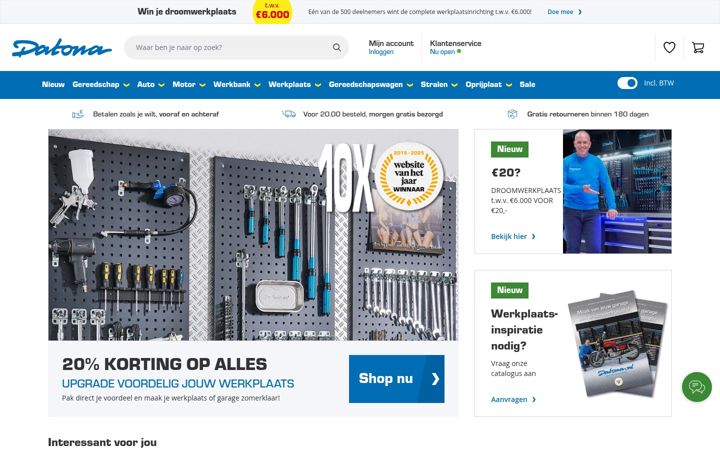 Screenshot of datona.nl