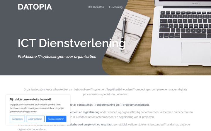 Screenshot van datopia.nl