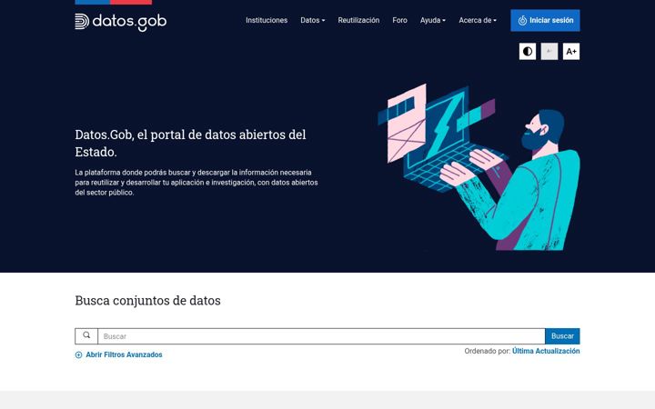Screenshot of datos.gob.cl