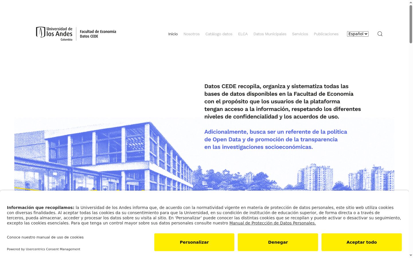 Capture d'écran de la bannière de consentement affichée avant toute interaction