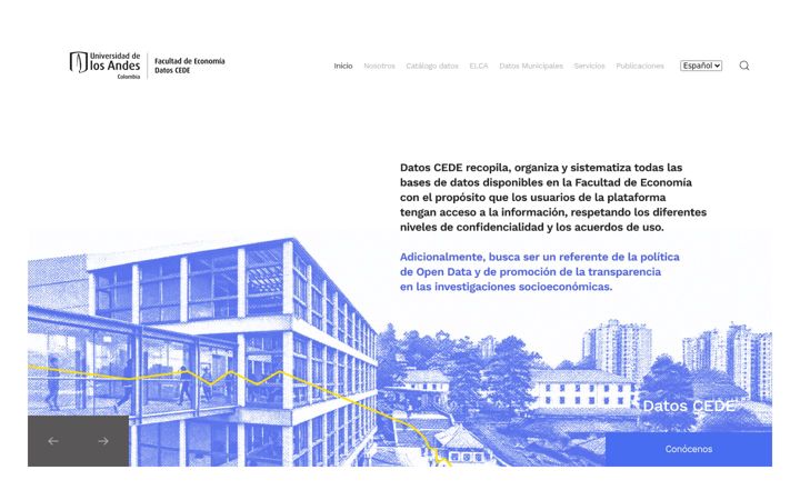 Capture d'écran de datoscede.uniandes.edu.co