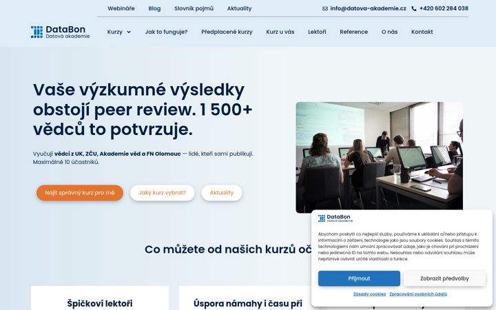 Екранна снимка на datova-akademie.cz
