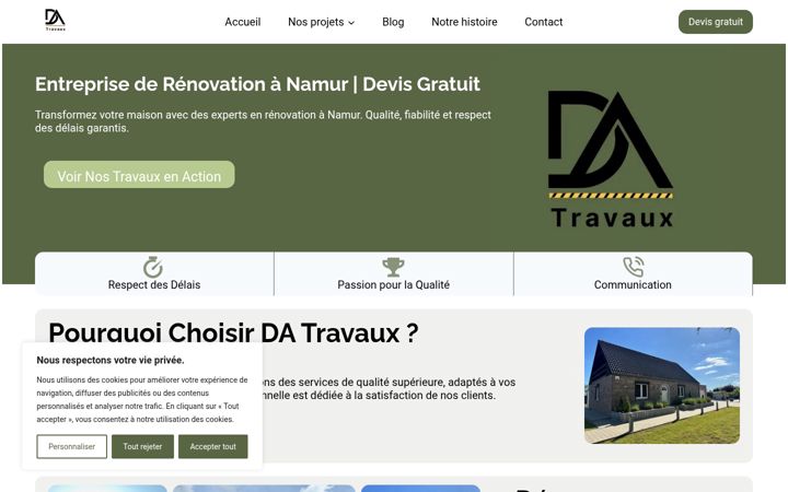 Screenshot of datravaux.be