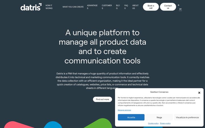 Screenshot of datris.it
